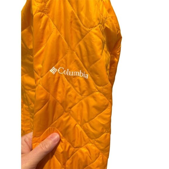Columbia Women's Insulated Bomber Jacket Yellow Size L Hooded Casual - Picture 8 of 16